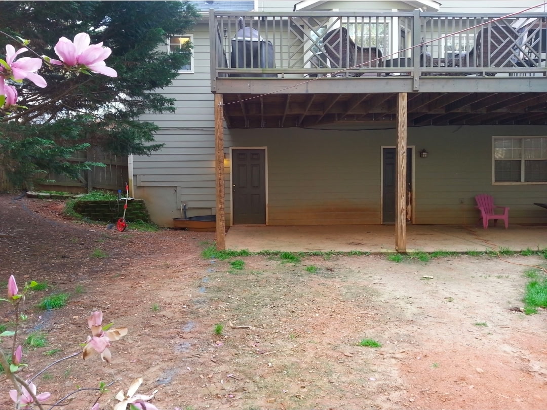 Backyard Paver Patio & Fire Pit - Before
