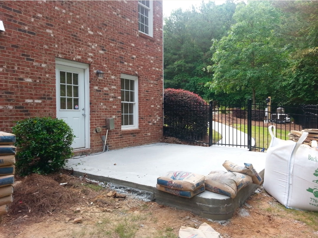 Flagstone Patio Overlay - Before
