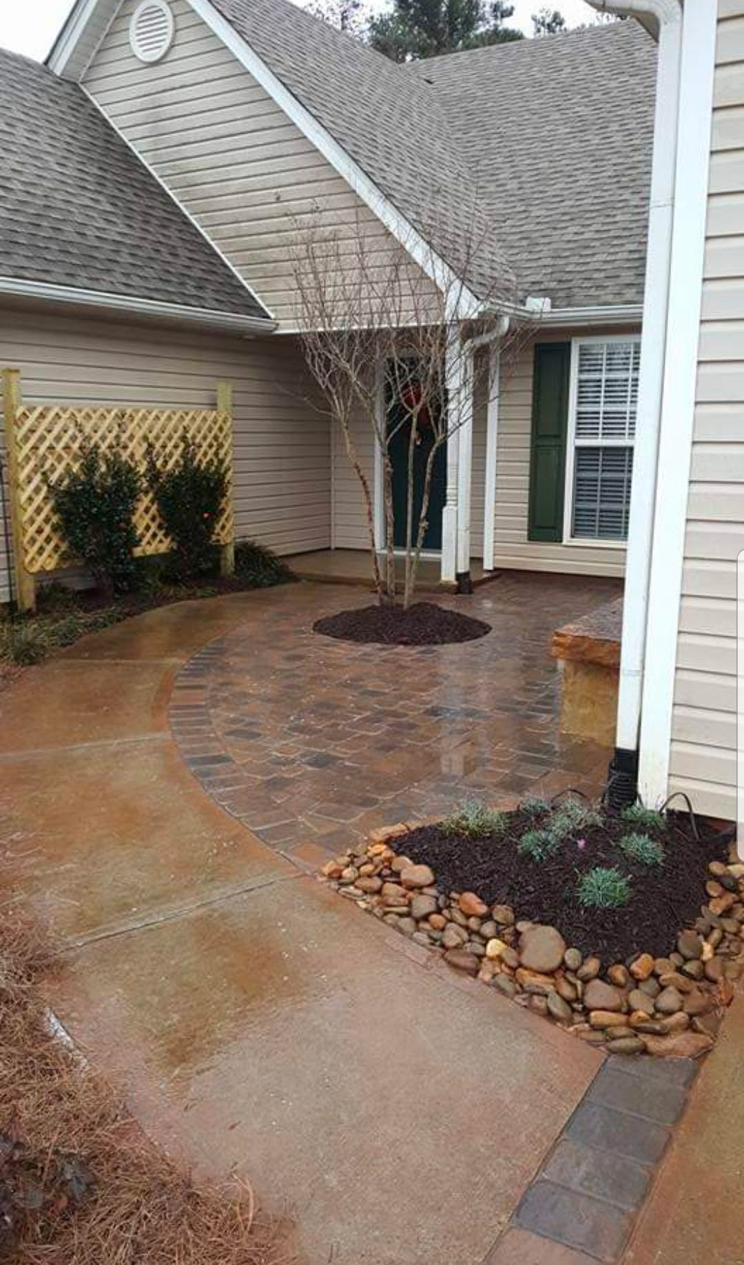 Front Entry Paver Walkway - After
