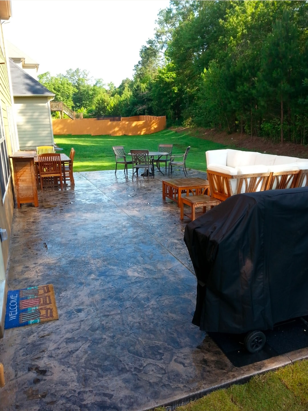 Stamped Concrete Patio Expansion - After 2