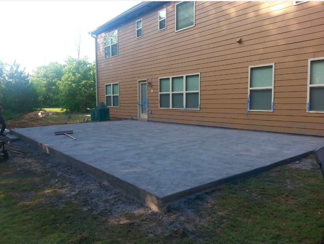 Stamped Concrete Patio Expansion - After 1